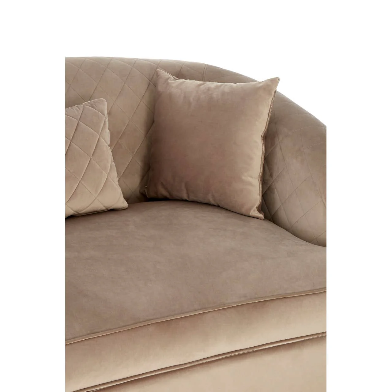 Fiji Three Seat Grey Cotton Velvet Sofa - Image 11