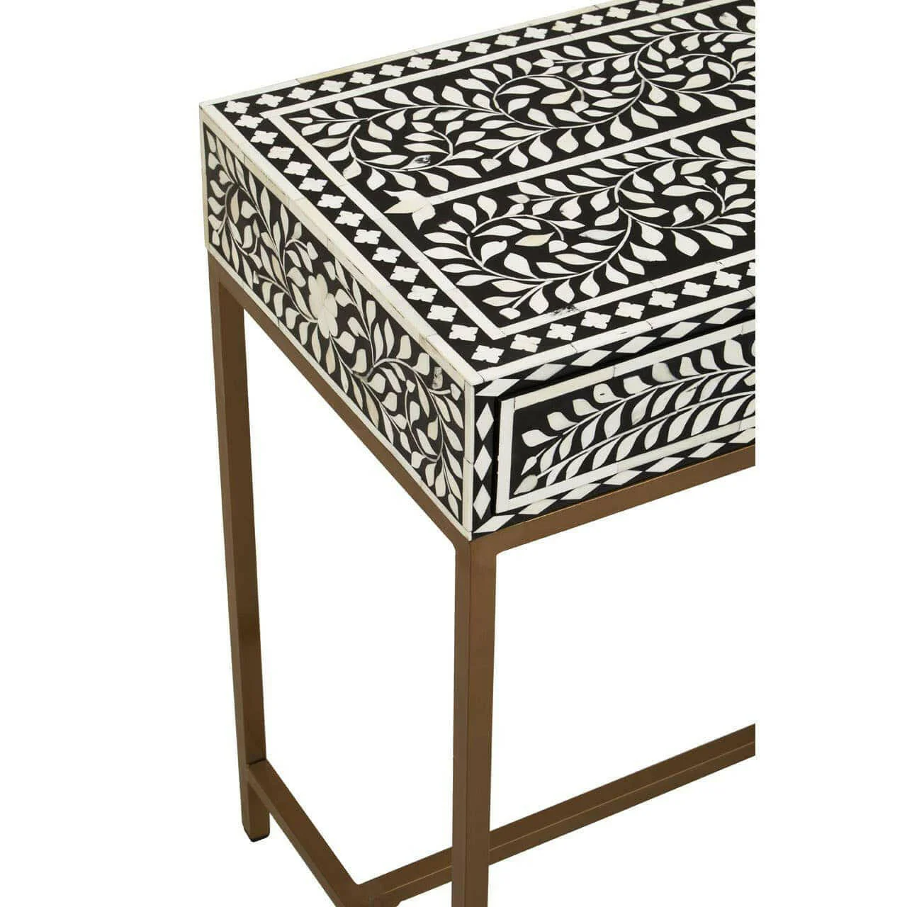 Fusion Console Table With Gold Finish Legs - Image 7