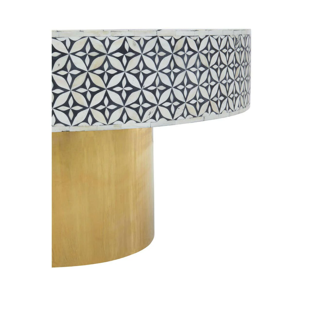 Fusion Round Coffee Table With Gold Base - Image 3