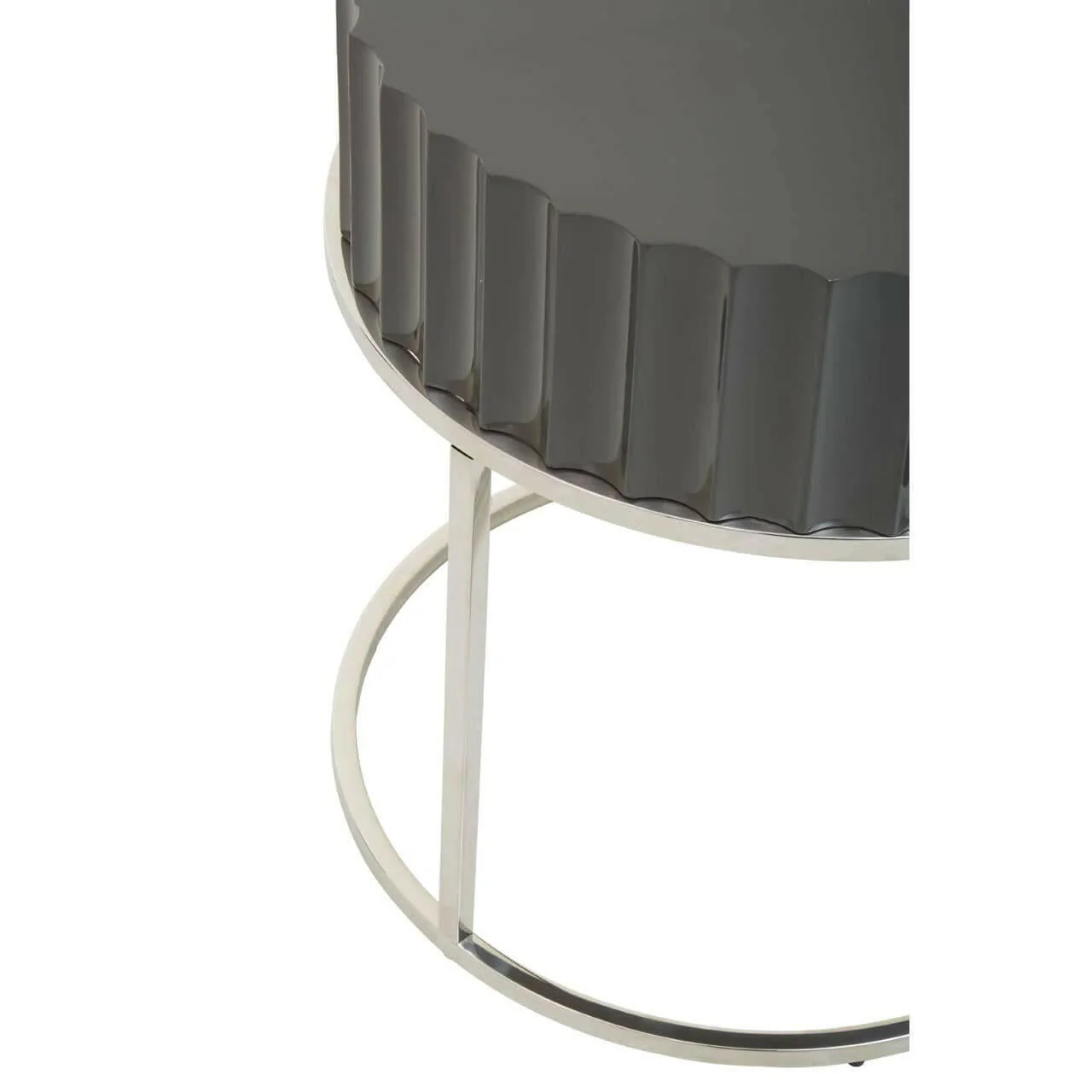 Genoa Grey Finish Round End Table - Image 5