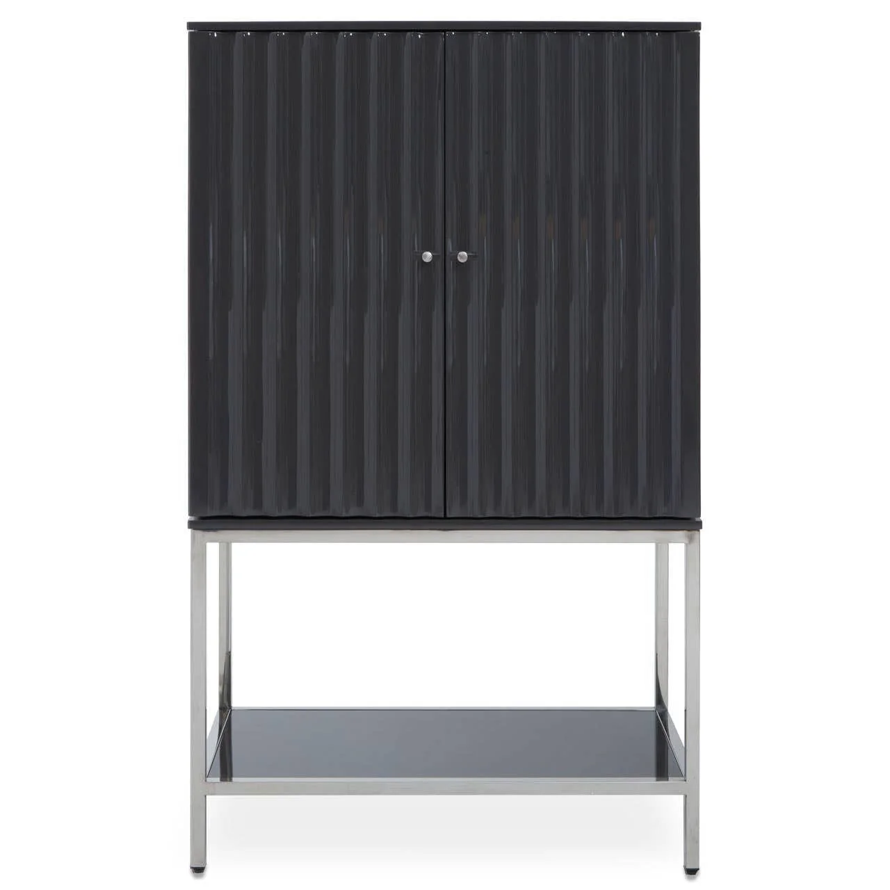 Genoa Grey Gloss Finish Cabinet