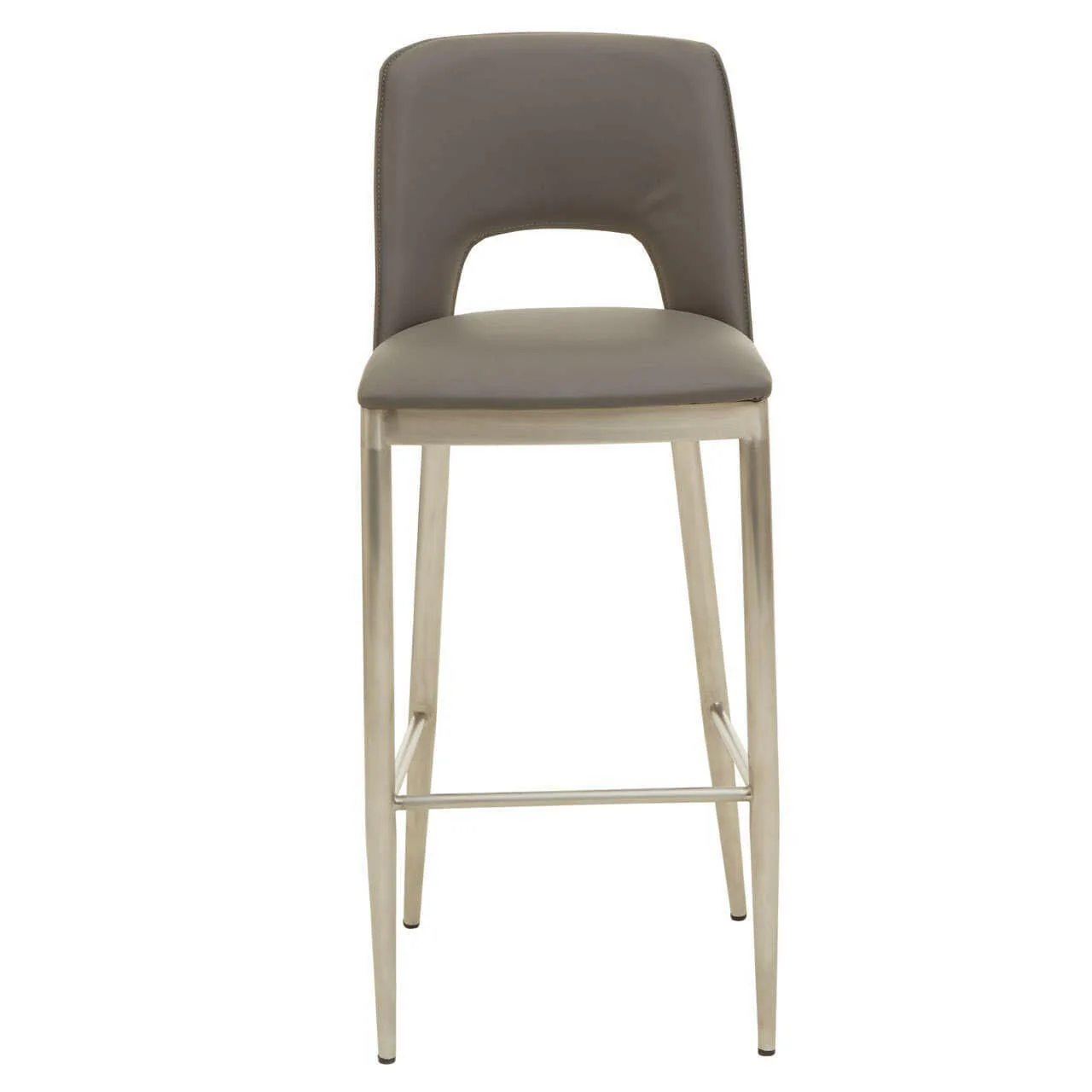 Gilden Grey Leather Effect Bar Chair - Image 2