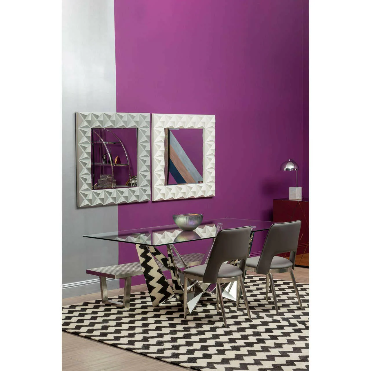 Gilden Grey Leather Effect Dining Chair - Image 5