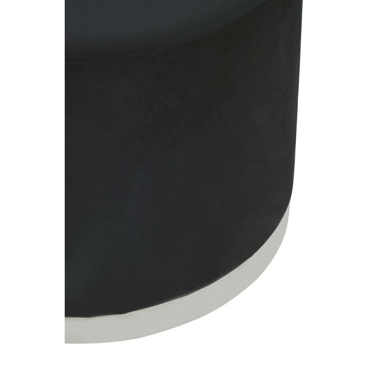 Hagen Black And Silver Round Stool - Image 5
