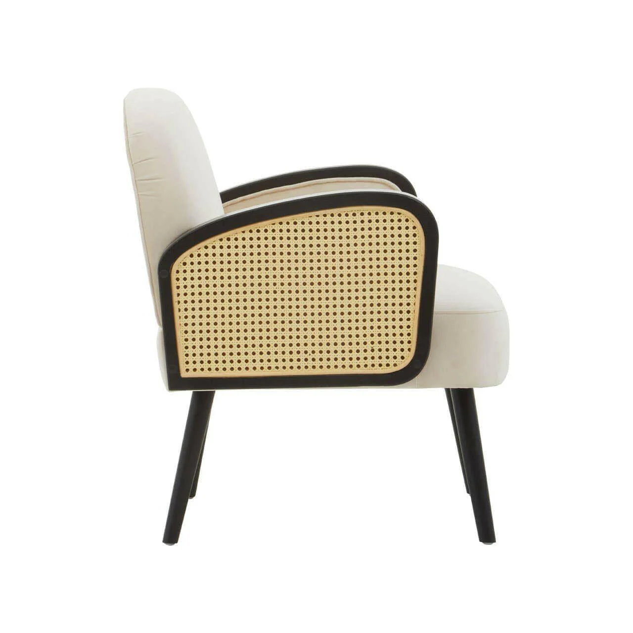 Hala Natural Velvet Armchair - Image 4