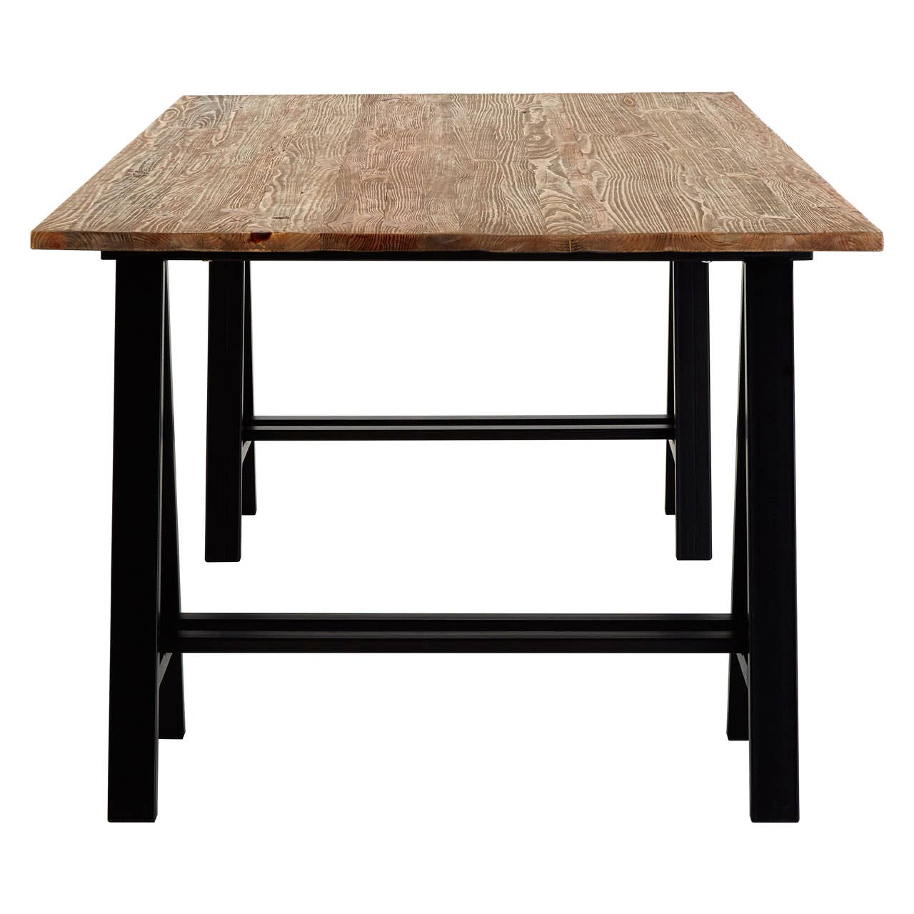 Hampstead Pine Wood And Iron Dining Table - Image 3