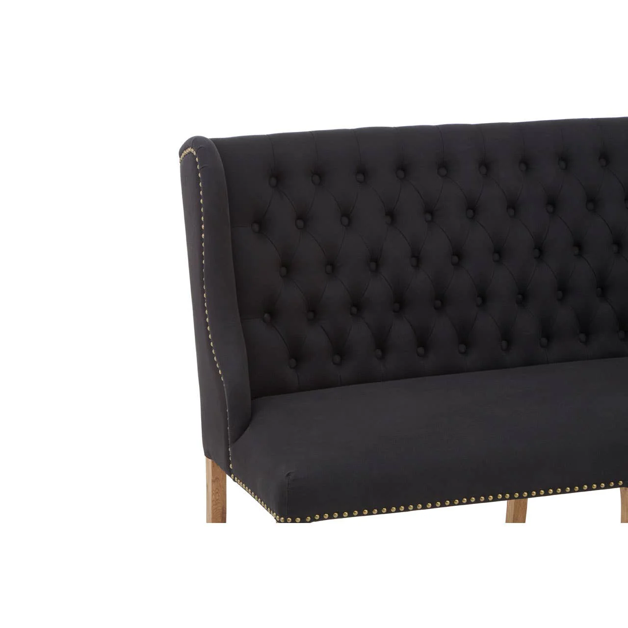 Harrison 2 Seat Black Bench - Image 5