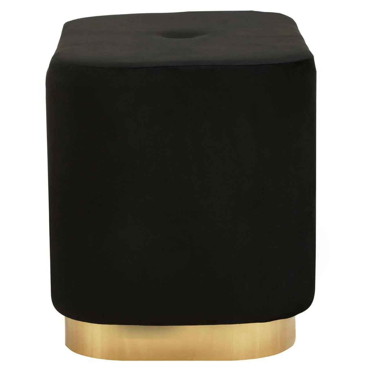 Hartford Black Stool With Matte Gold Base - Image 3