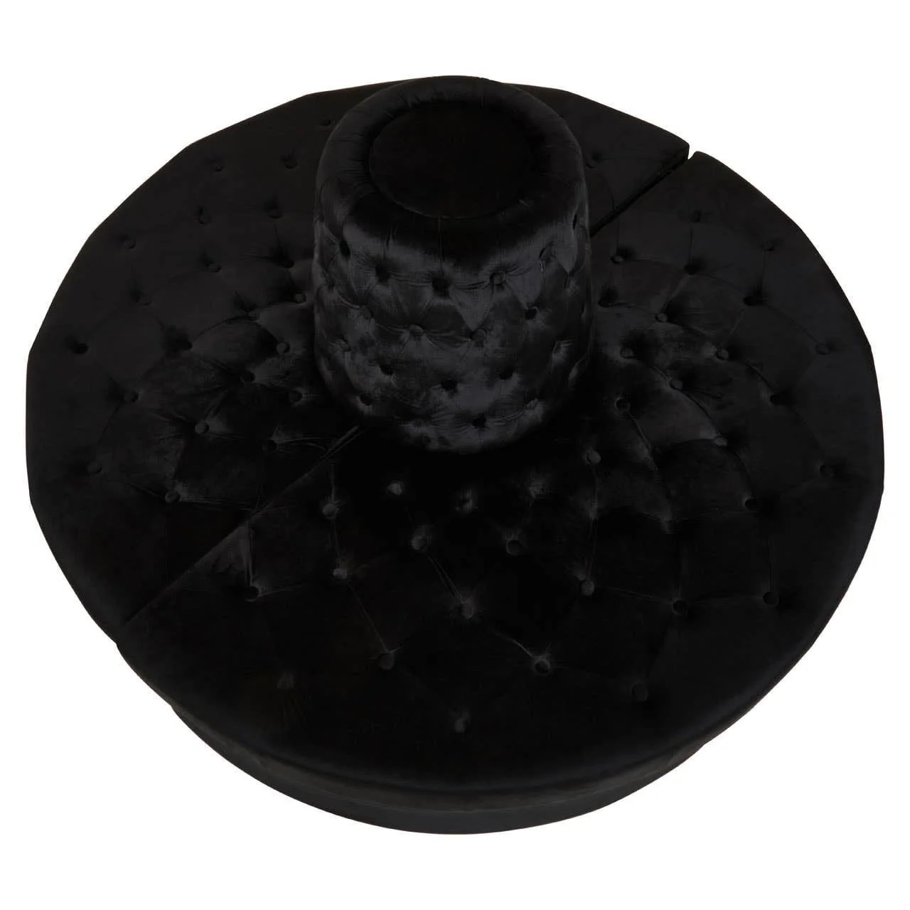 Hartford Black Velvet Modular Round Sofa - Image 7