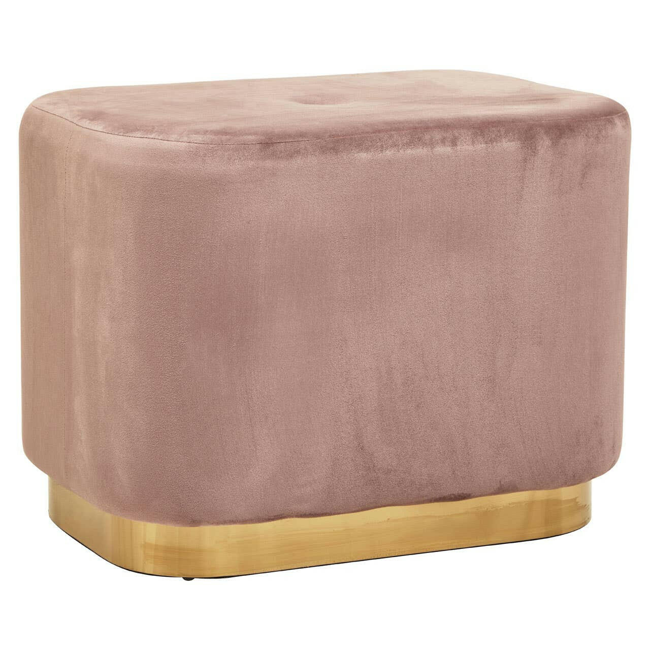 Hartford Dusky Pink Stool With Matte Gold Base - Image 2