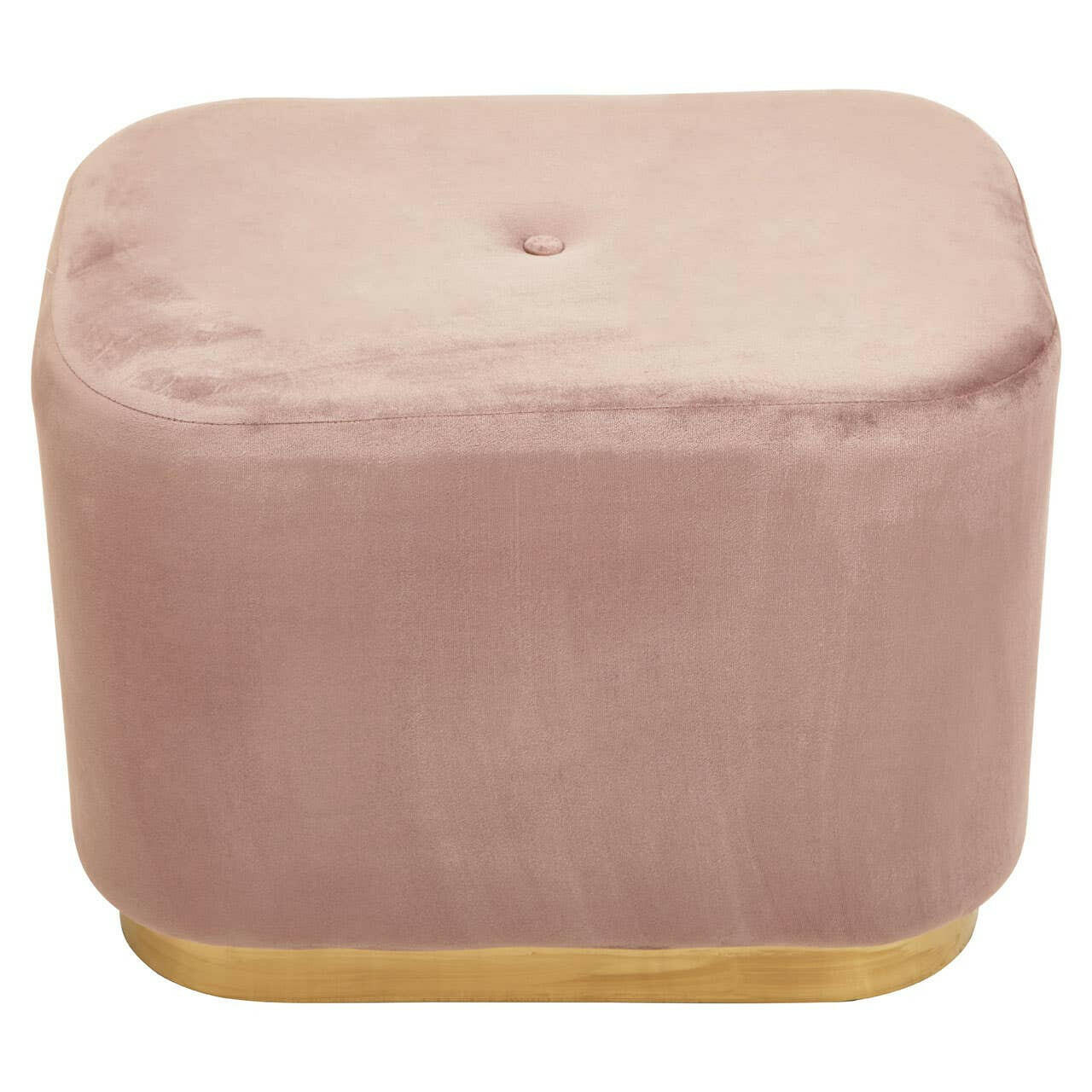 Hartford Dusky Pink Stool With Matte Gold Base - Image 3