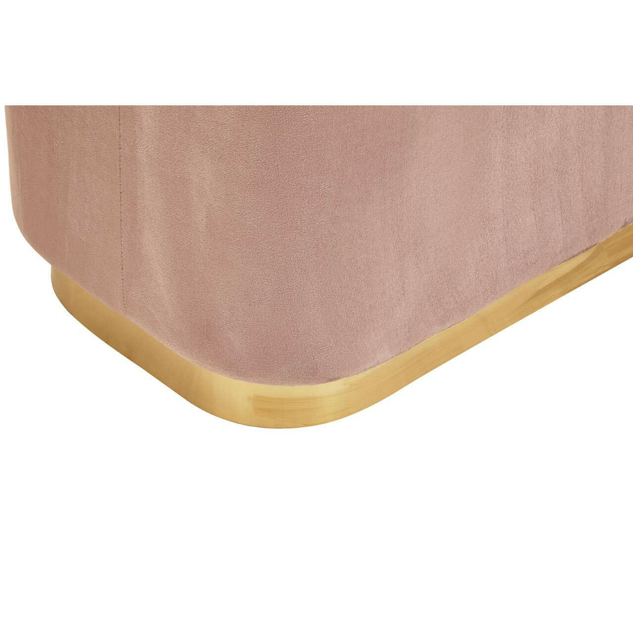 Hartford Dusky Pink Stool With Matte Gold Base - Image 6