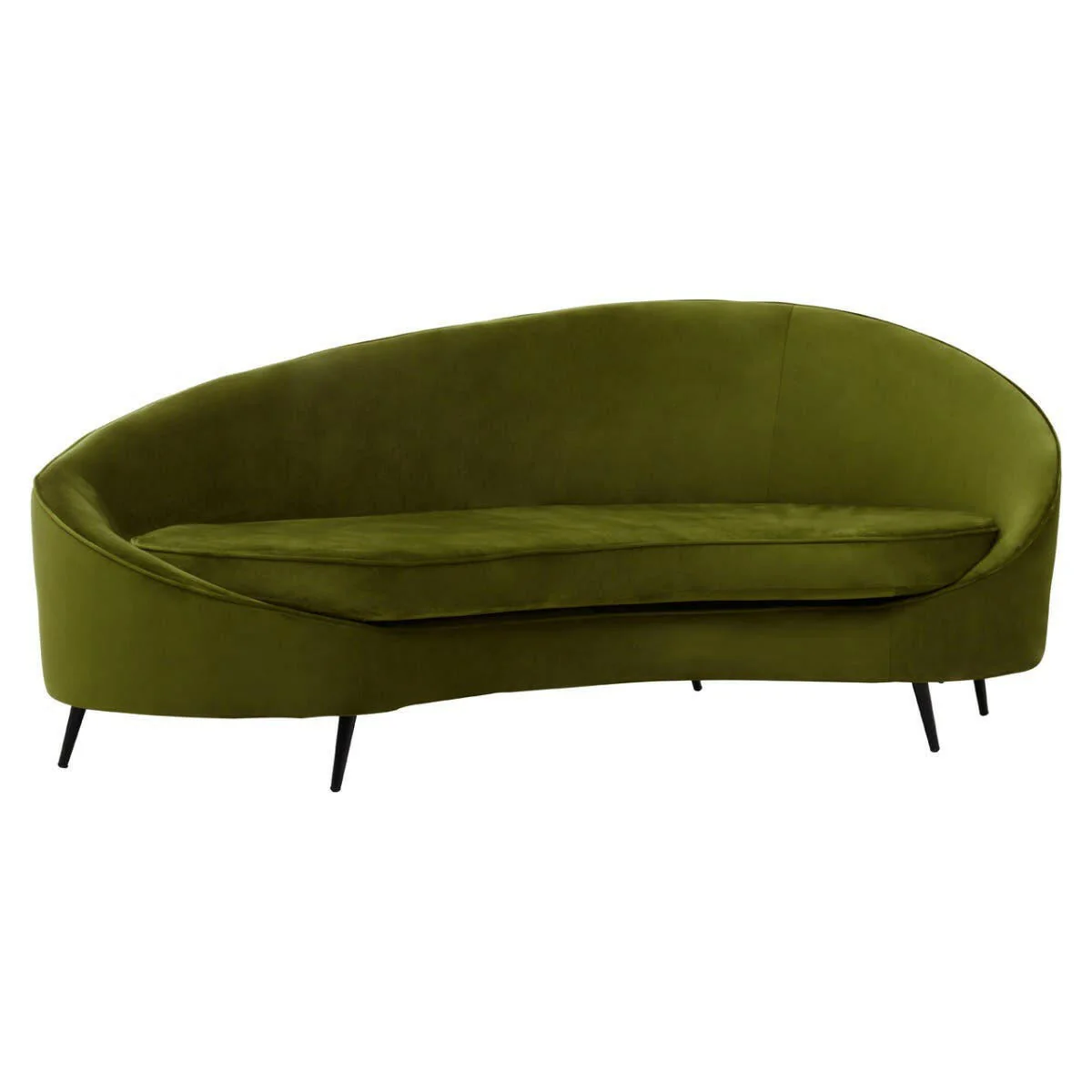 Hasina Olive Velvet Sofa - Image 2
