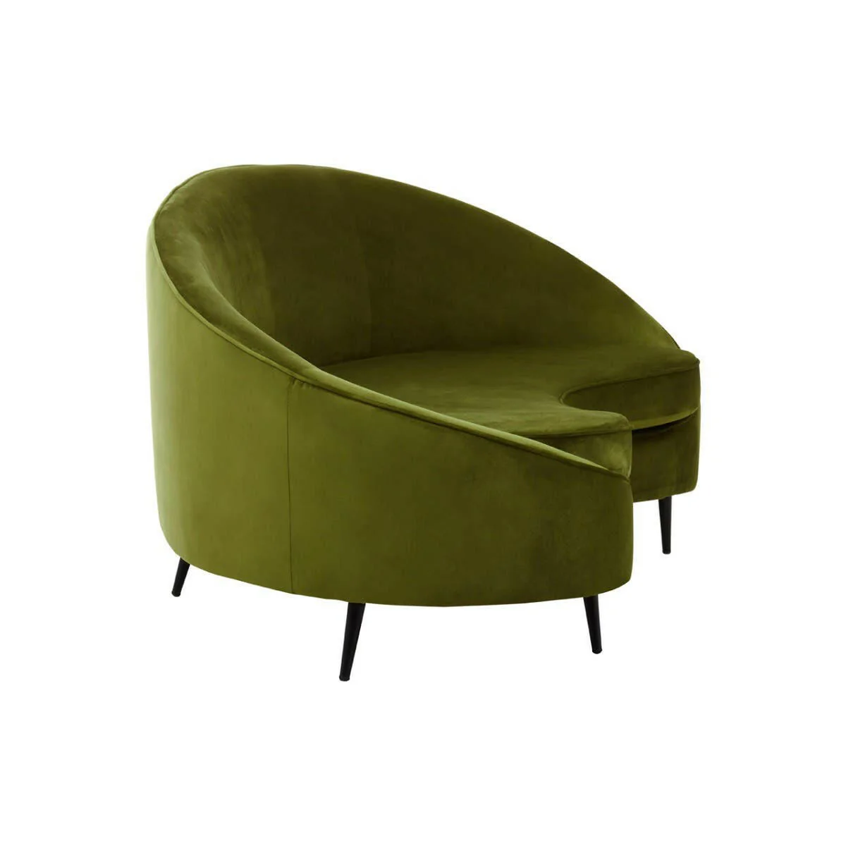Hasina Olive Velvet Sofa - Image 4