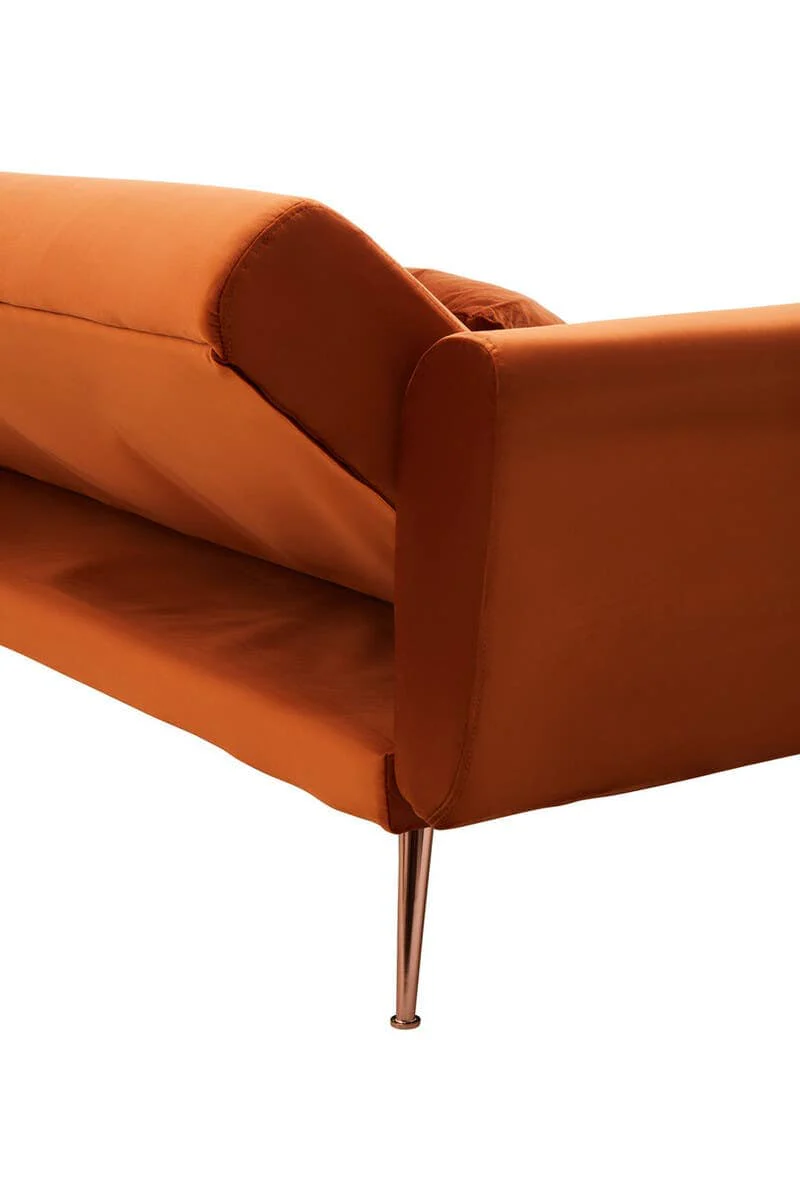 Hatton Burnt Orange Velvet Sofa Bed - Image 18