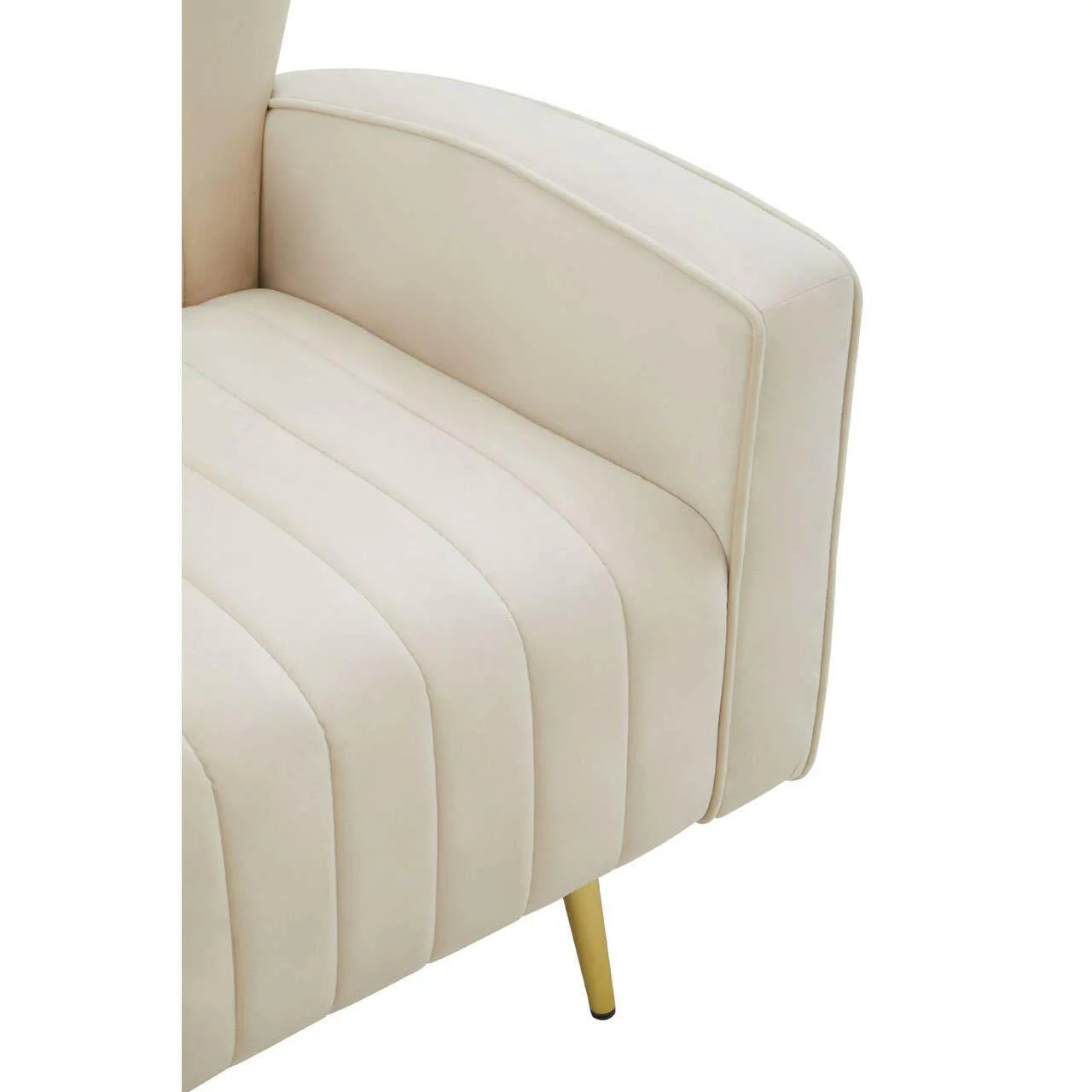 Hayley Natural Velvet Armchair - Image 8