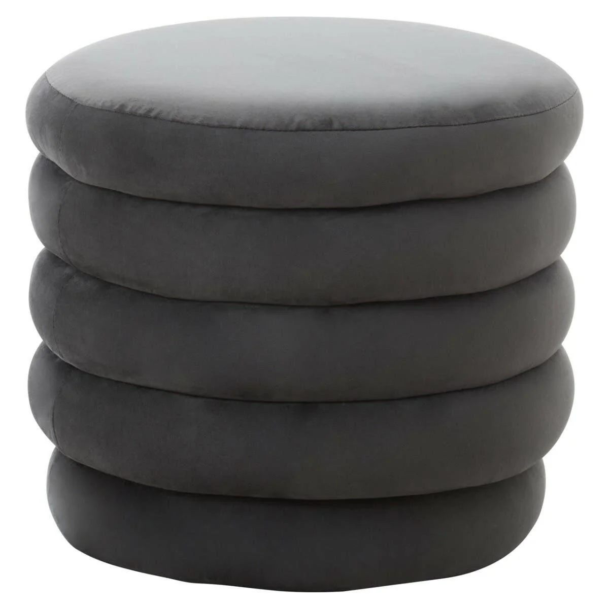 Helen Graphite Velvet Footstool