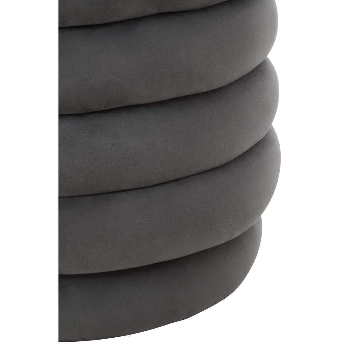 Helen Graphite Velvet Footstool - Image 4