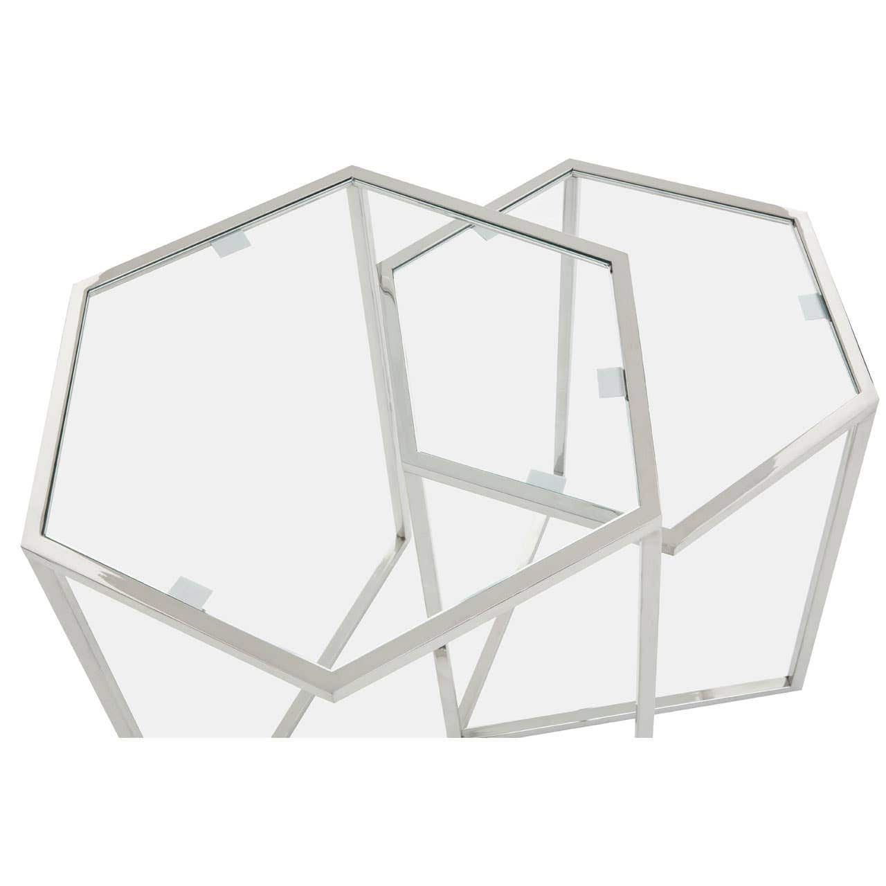 Herber Set Of 2 Silver Finish Tables - Image 6