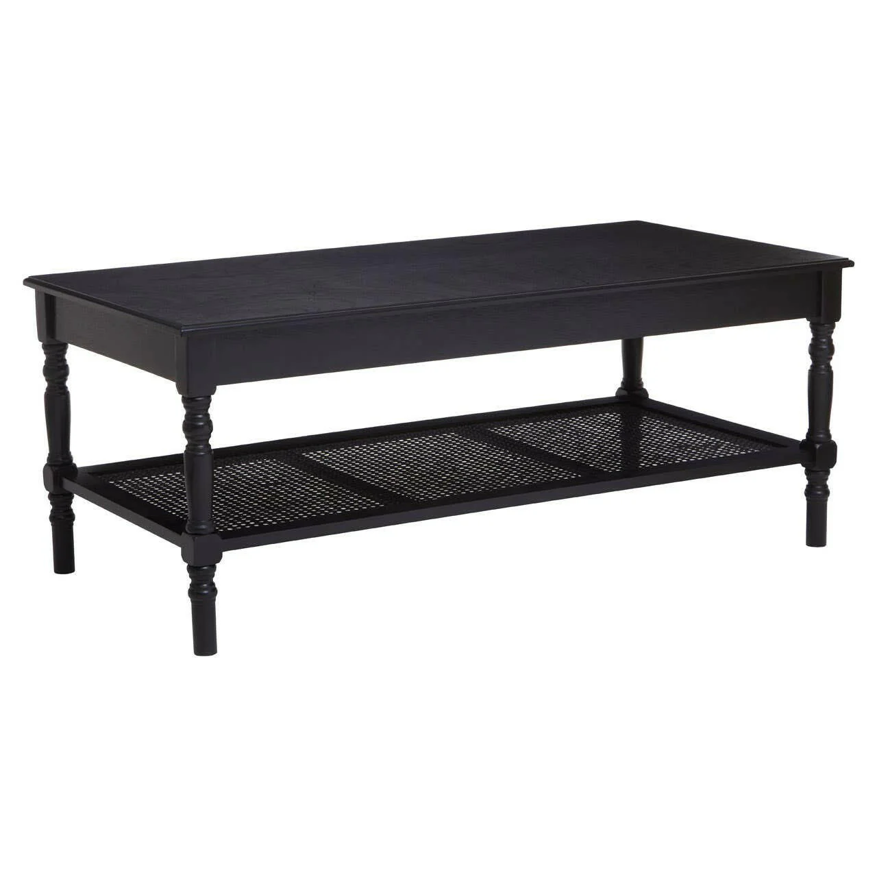Heritage Pine Wood Black Coffee Table - Image 2