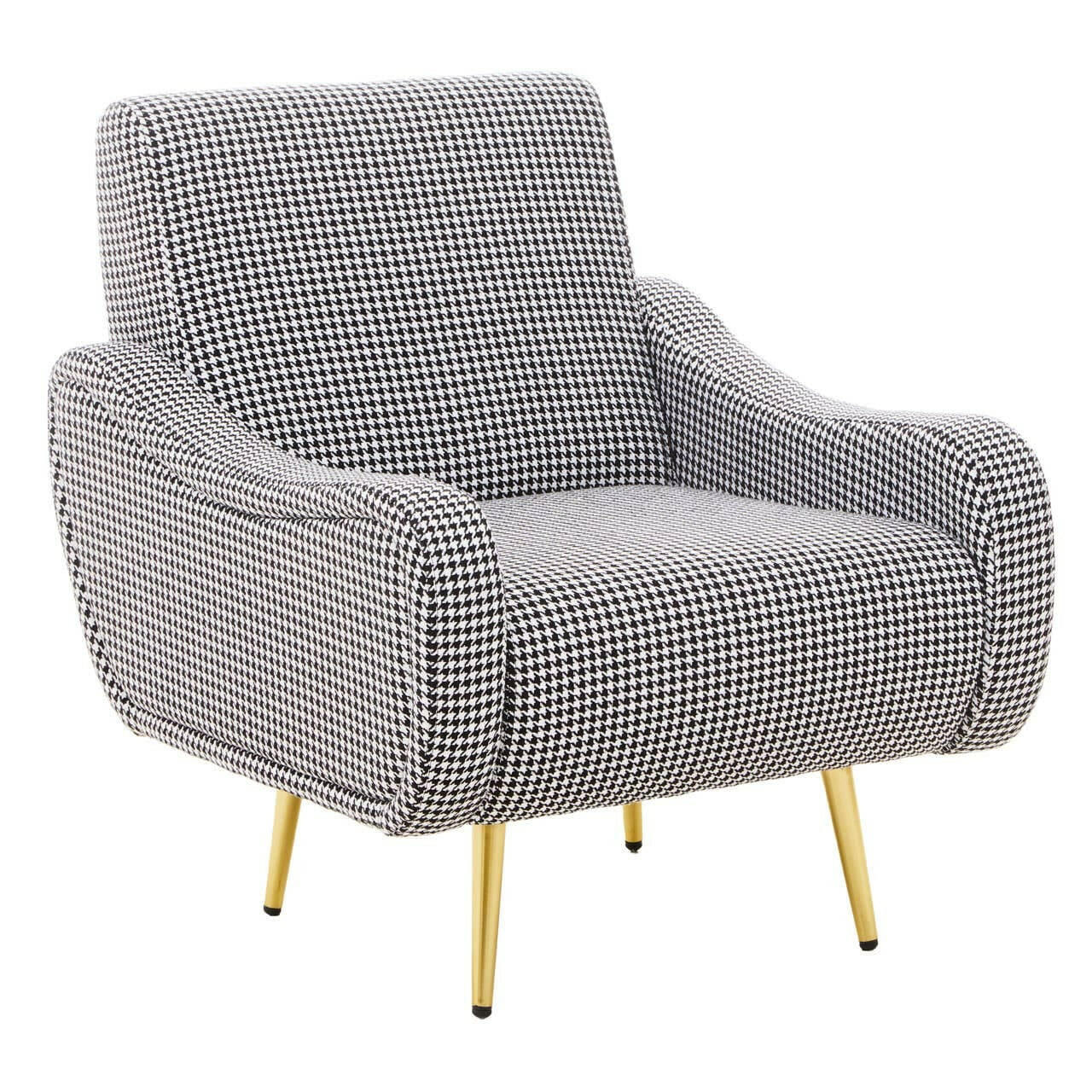 Holli White Checked Armchair - Image 2
