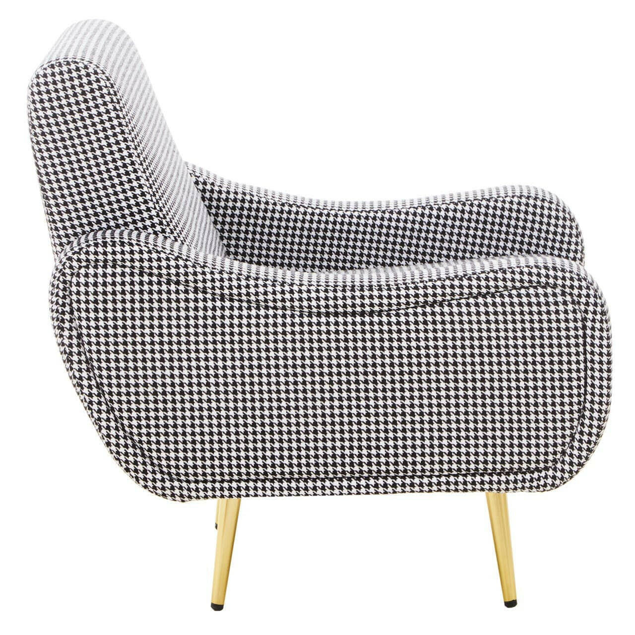 Holli White Checked Armchair - Image 3
