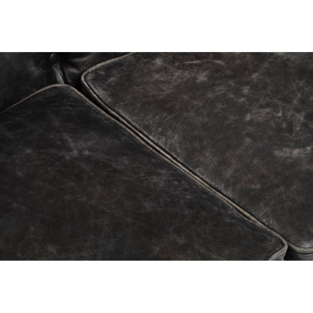 Hoxton Ebony Leather Sofa - Image 6