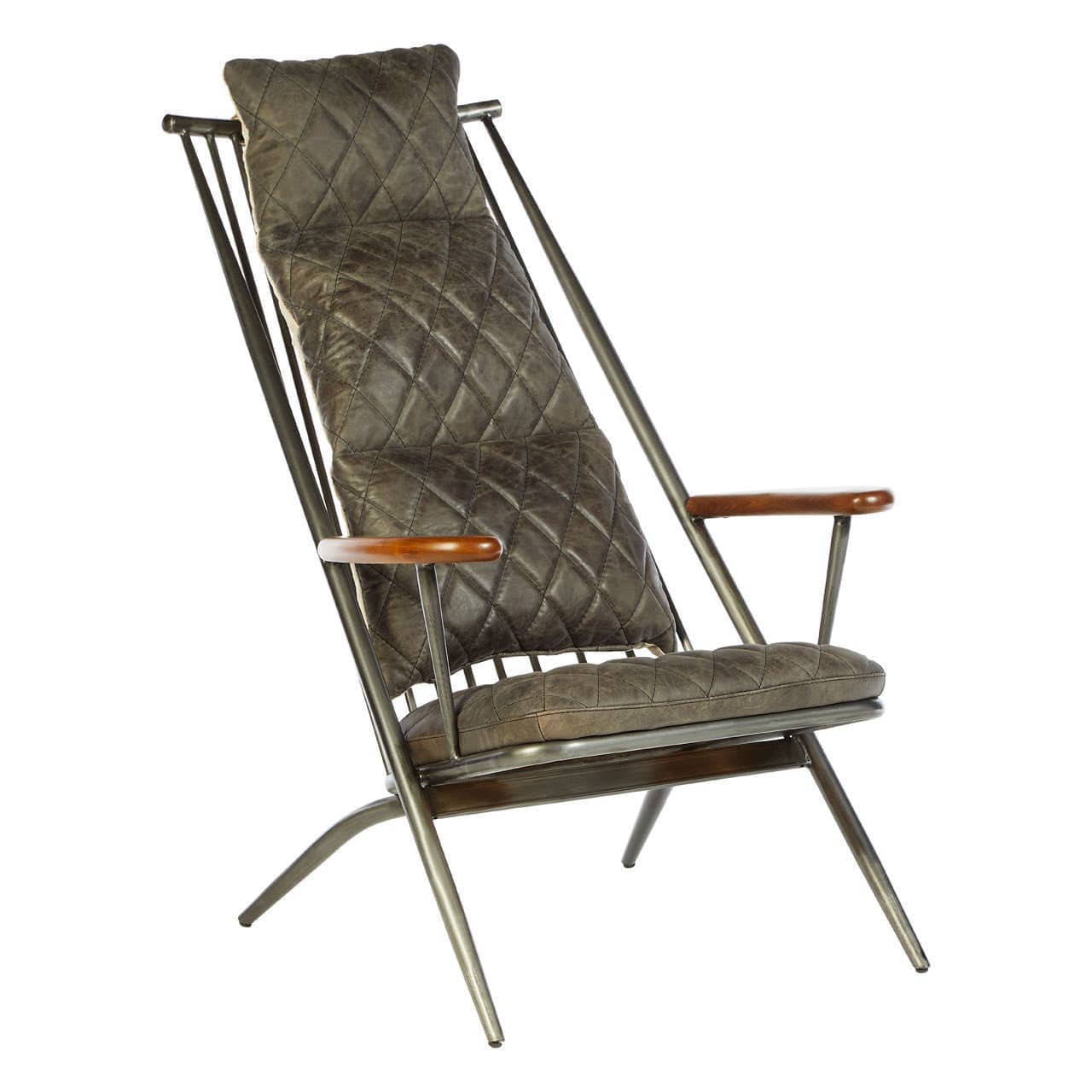 Hoxton Genuine Grey Leather Chair - Image 2