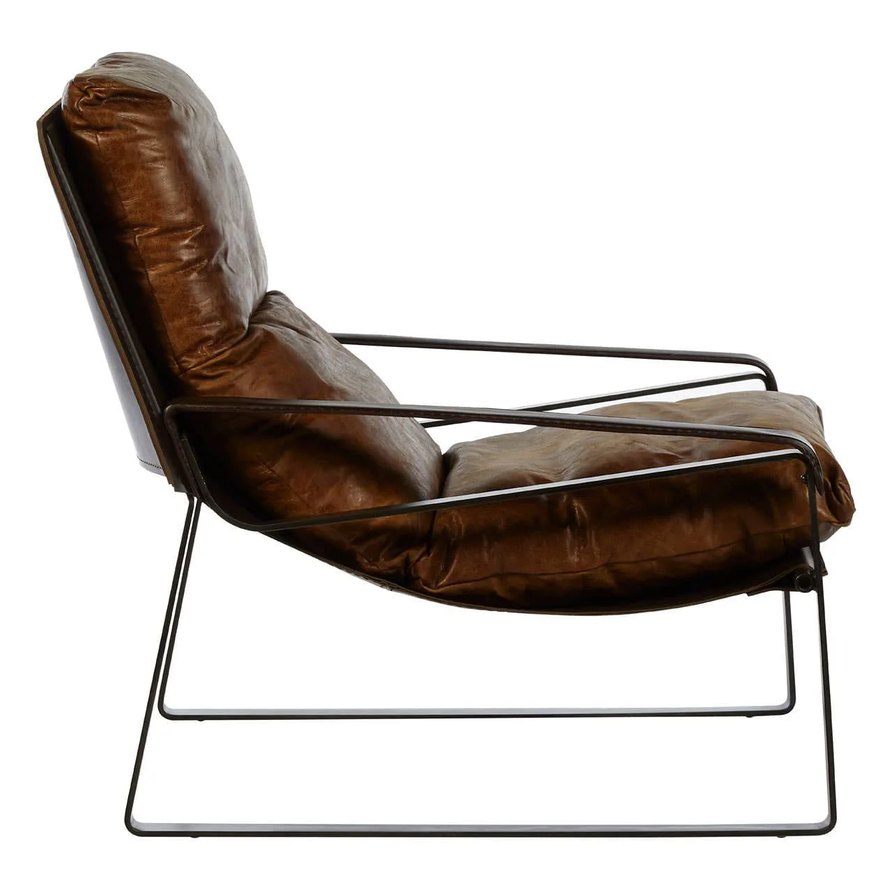 Hoxton Light Brown Leather Lounge Chair - Image 3