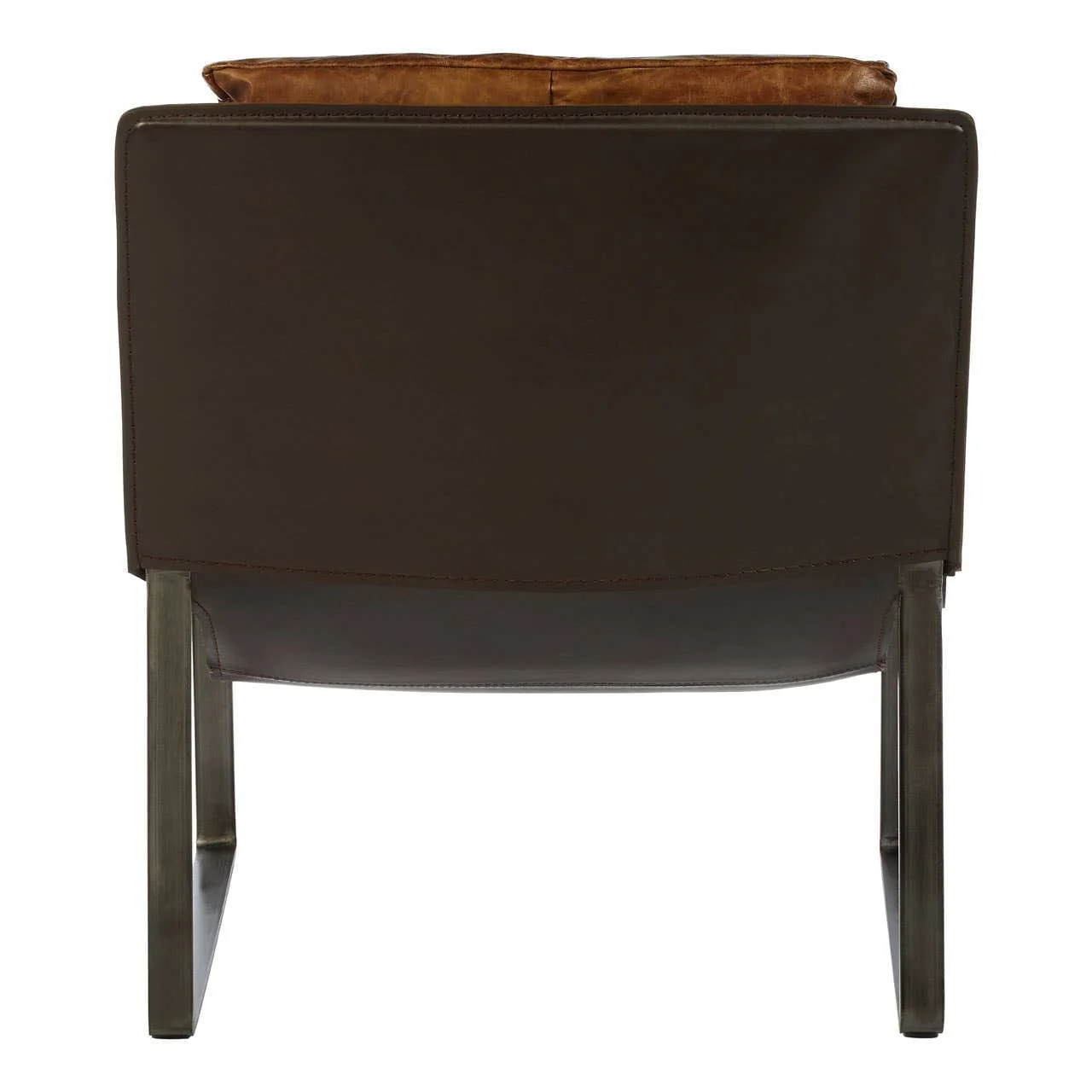 Hoxton Light Brown Leather Lounge Chair - Image 4
