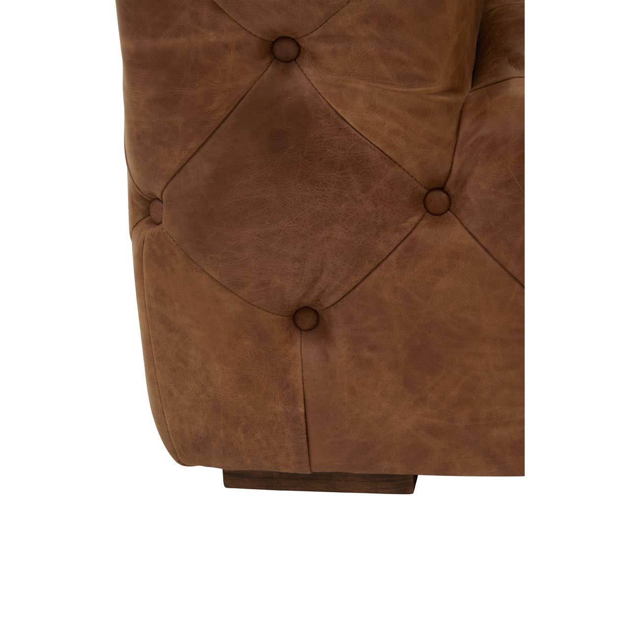Hoxton Three Seat Tufted Leather Sofa - Image 6