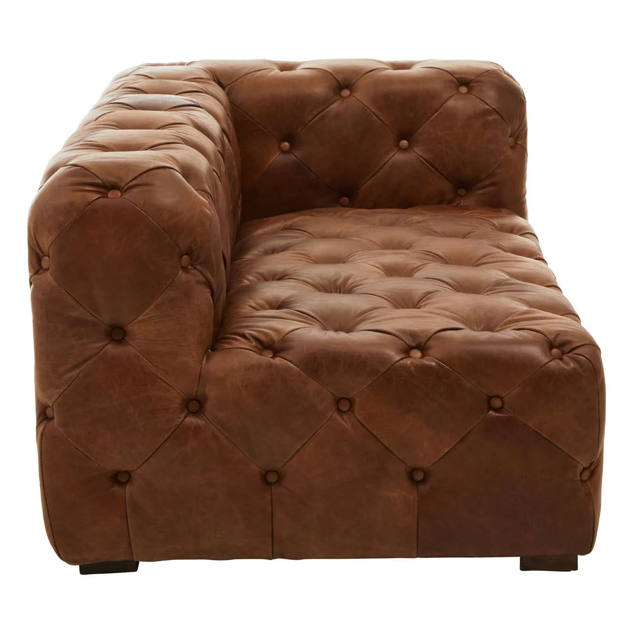 Hoxton Tufted Leather Left Arm Sofa - Image 3