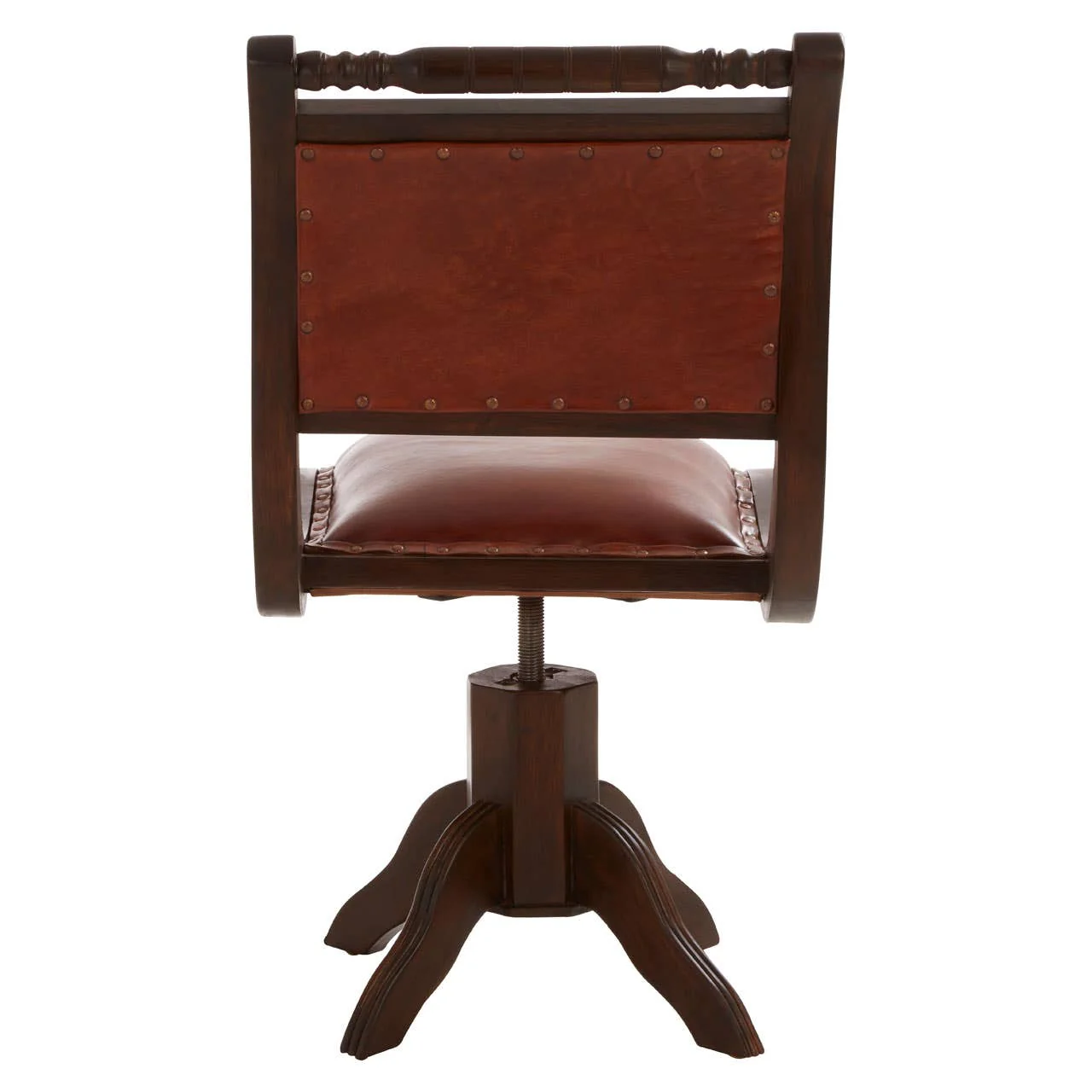 Inca Teak And Brown Swivel Chair - Image 5