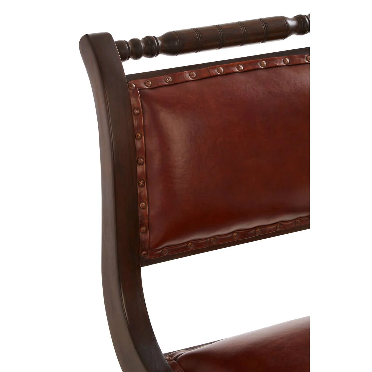 Inca Teak And Brown Swivel Chair - Image 6