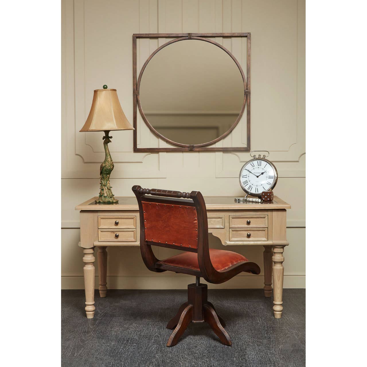 Inca Teak And Brown Swivel Chair - Image 9