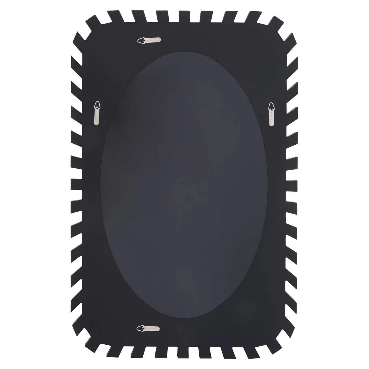 Jade Silver Rectangular Sunburst Wall Mirror - Image 3