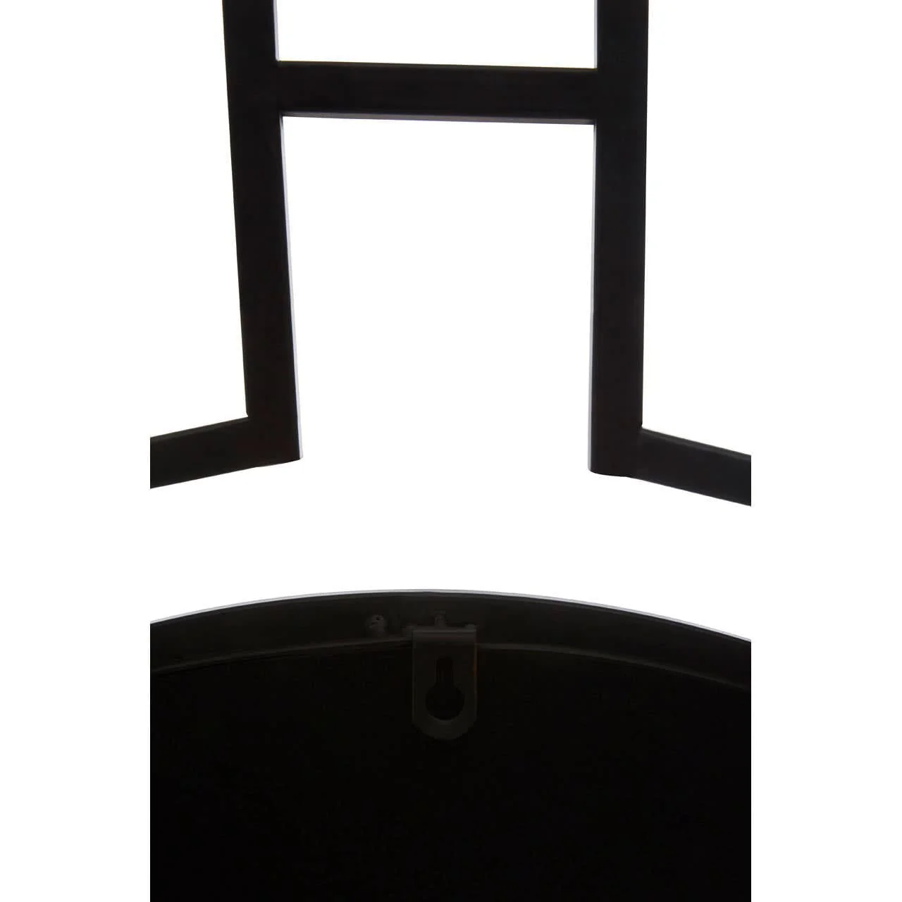 Jalal Black Metal Frame Round Wall Mirror - Image 5
