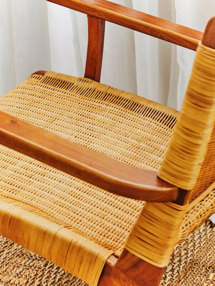Java Woven Chair In Brown Natural Rattan - Image 14