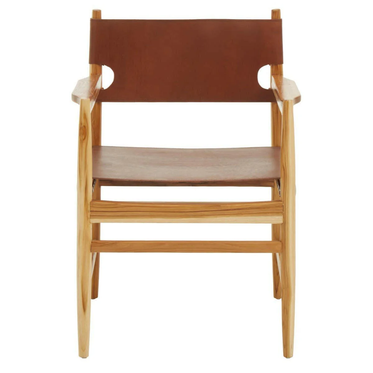Kendari Antique Brown Leather Chair - Image 2