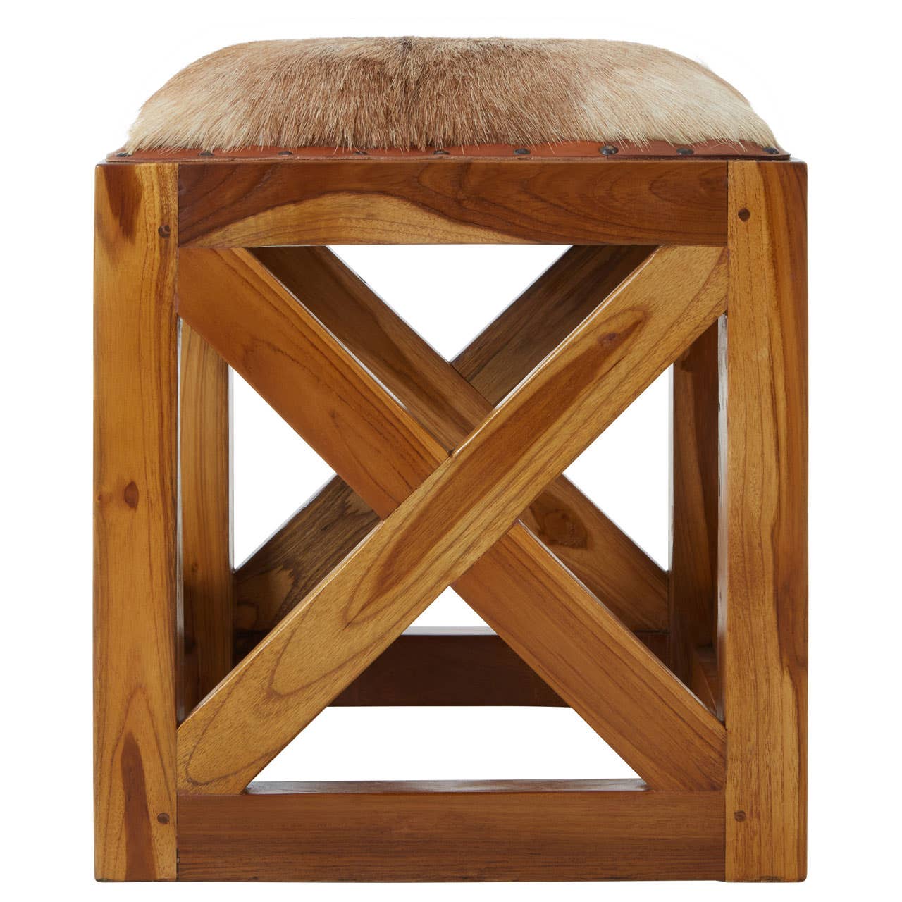 Kendari Goat Leather Stool - Image 3