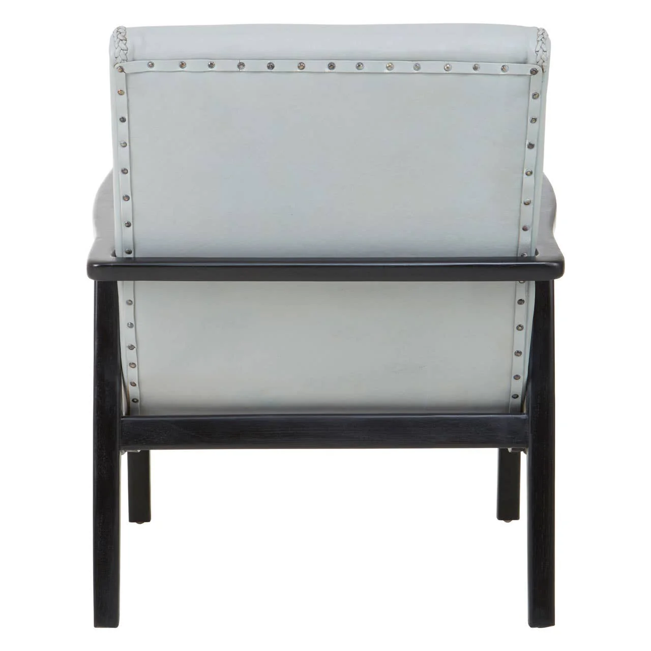 Kendari Grey Leather Curved Seat Chair - Image 4