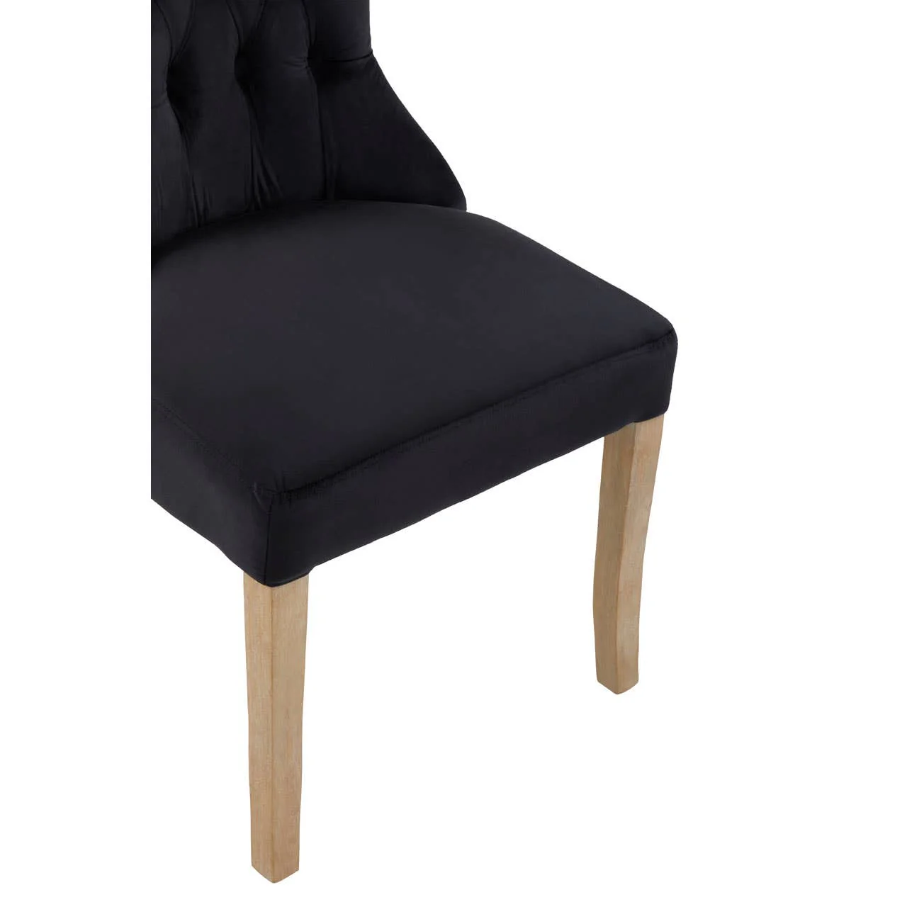Kensington Townhouse Black Buttoned Dining Chair - Image 14