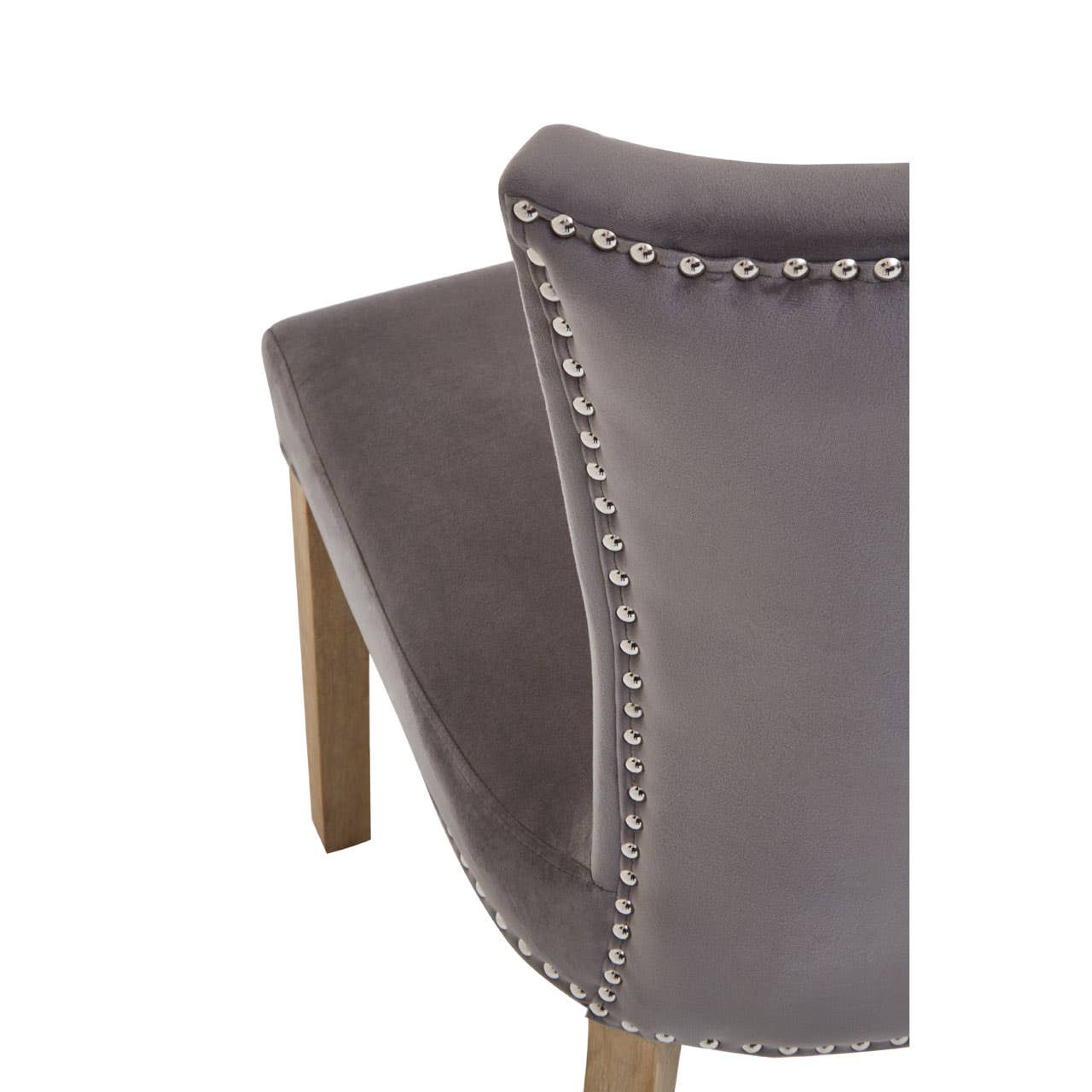 Kensington Townhouse Grey Velvet Dining Chair - Image 7