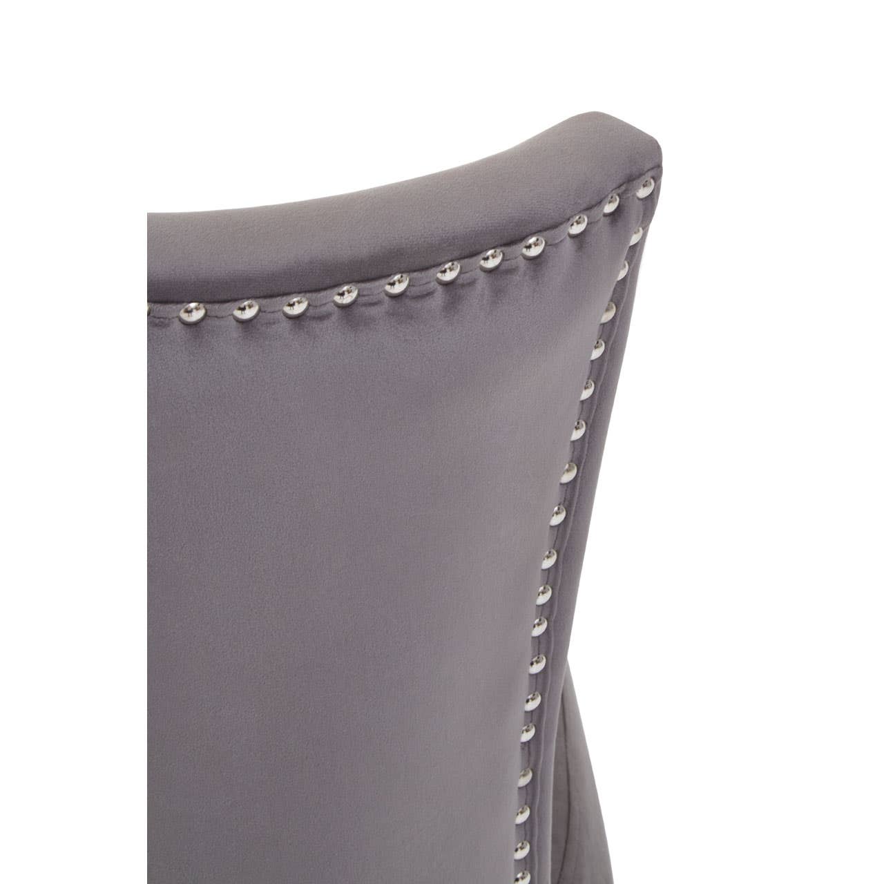 Kensington Townhouse Grey Velvet Dining Chair - Image 9