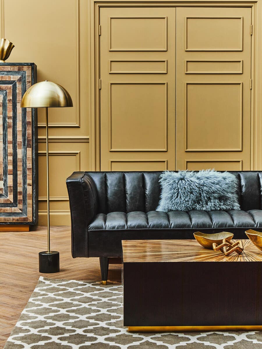 King Three Seater Sofa With Flared Arms - Image 5