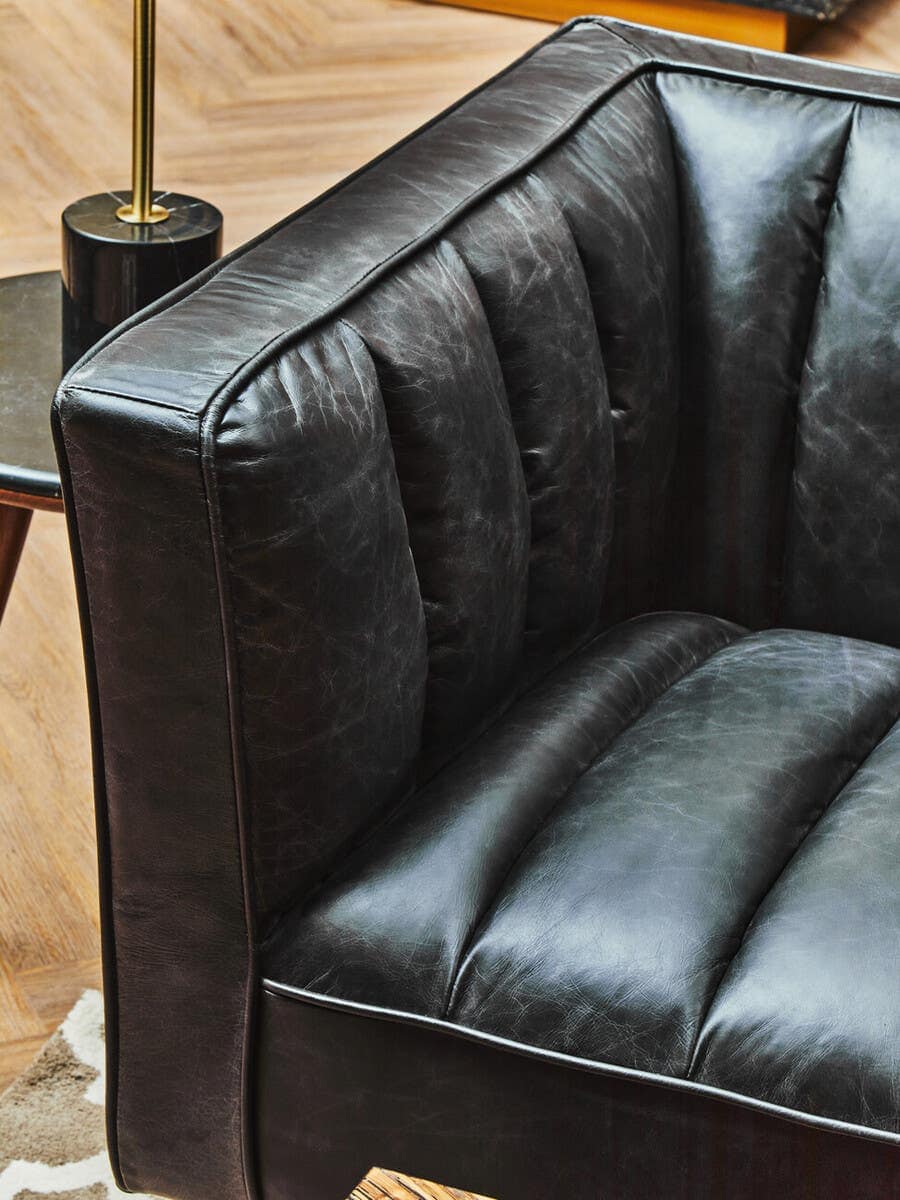King Three Seater Sofa With Flared Arms - Image 7