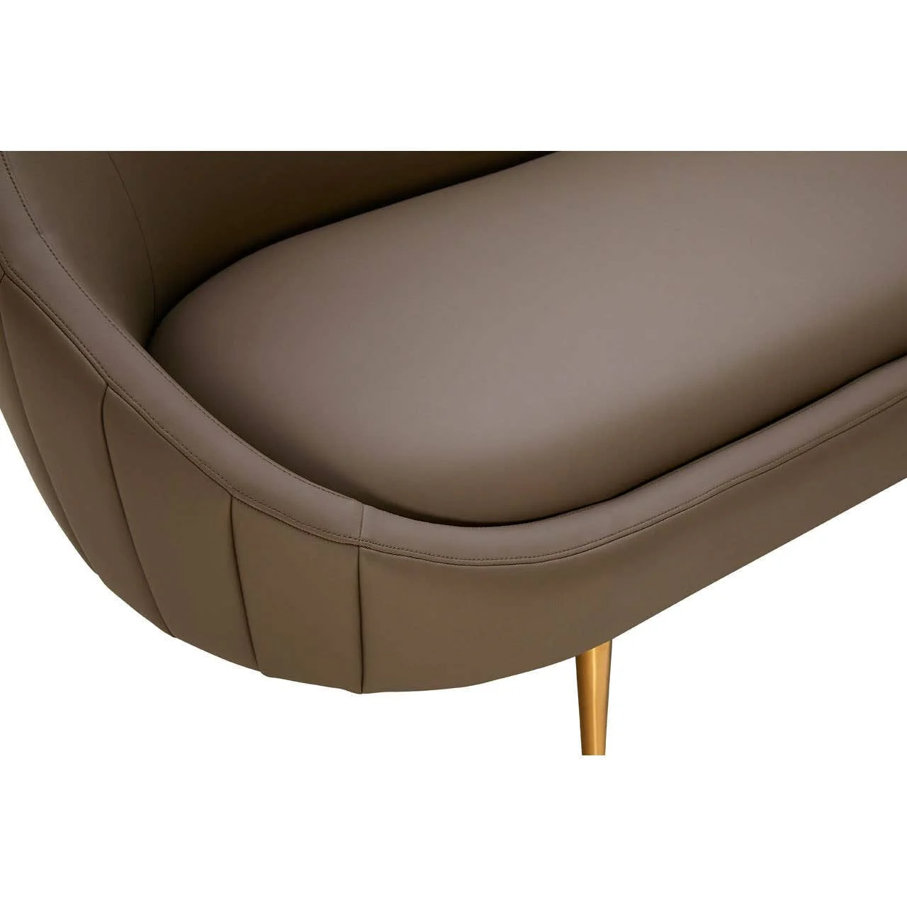 Lagero Brown Leather Effect Sofa - Image 8