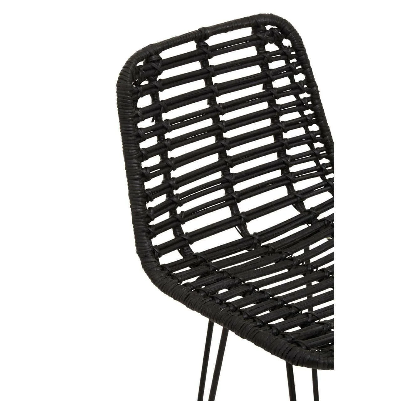 Lagom Black Natural Rattan Bar Chair - Image 5
