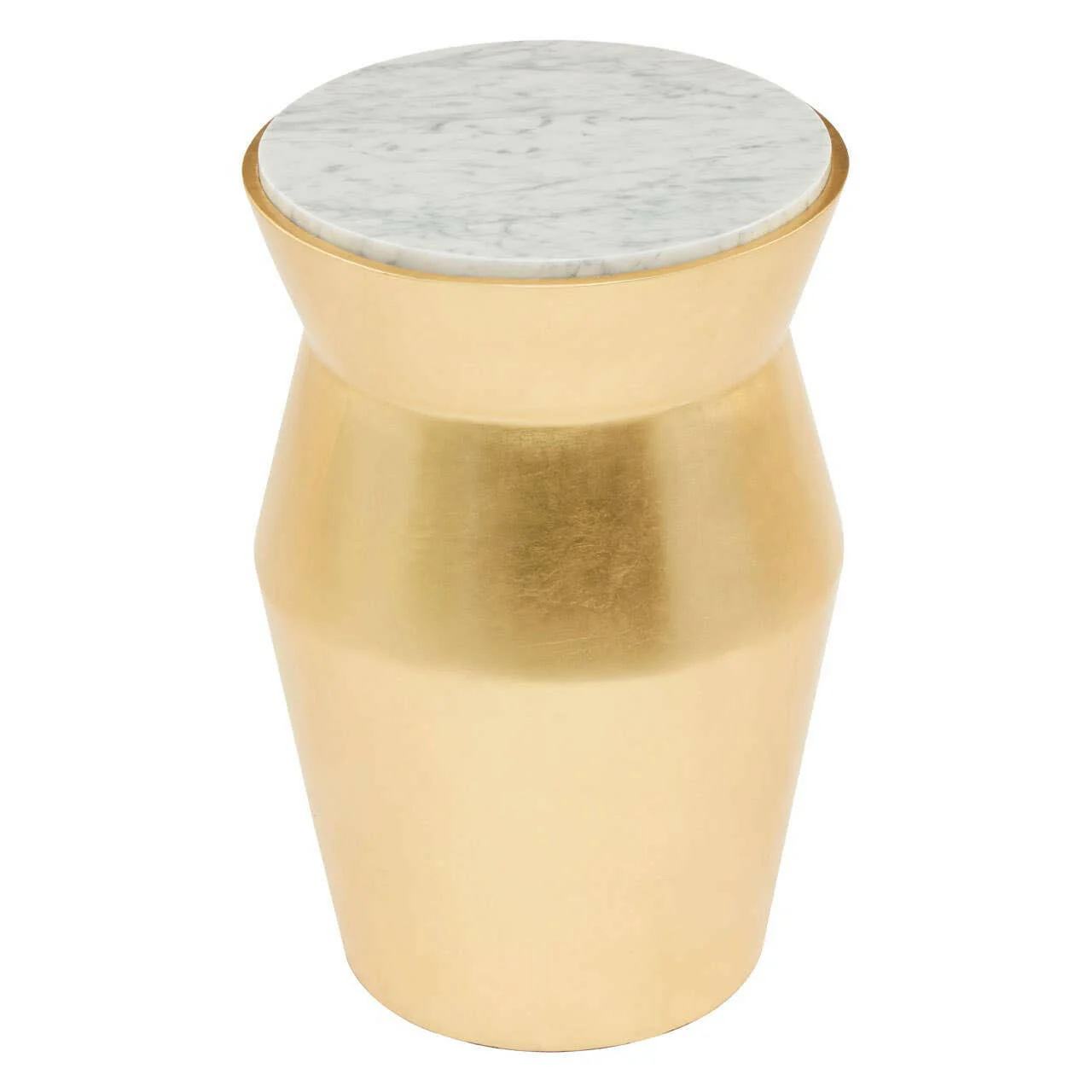 Lino Large Gold Drum Side Table - Image 2