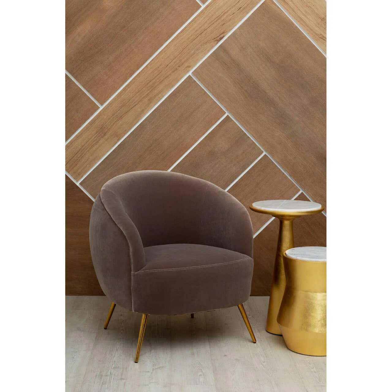 Lino Small Gold Drum Side Table - Image 3